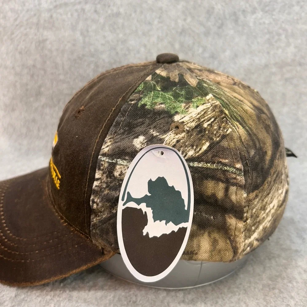 Chevrolet Fayetteville Mens Brown OC Hat Mossy Oak Camo Waxed Look OSFM